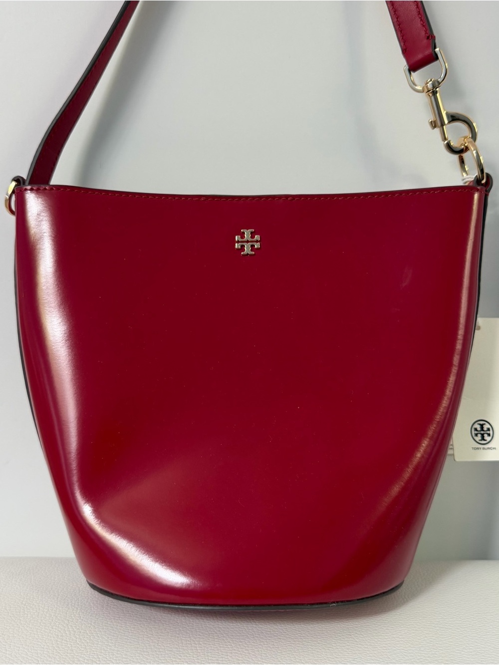 NWT Tory Burch Blake Patent Leather Bucket Bag